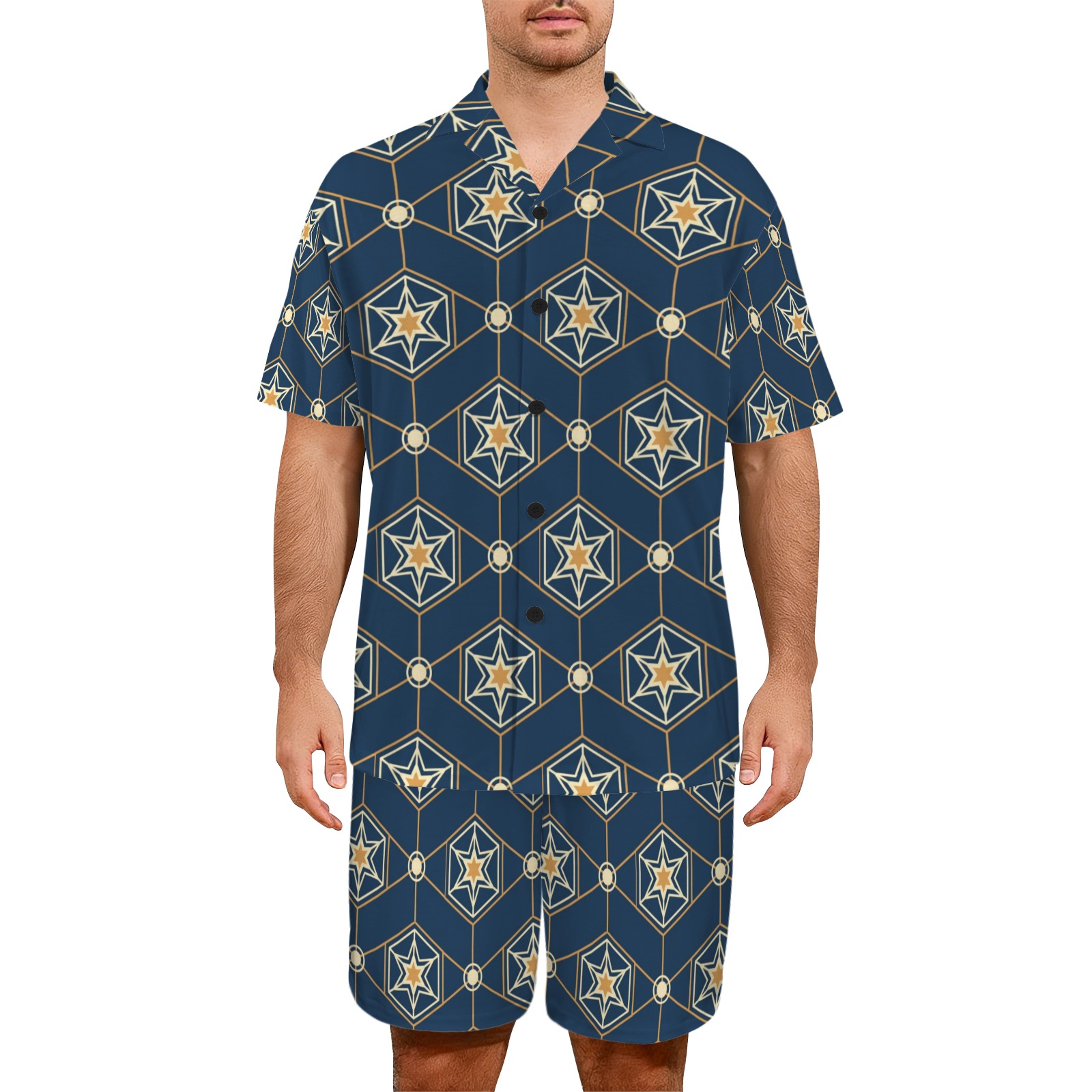 男士短袖短裤家居套服 (美国皇后工厂） | jvcustom